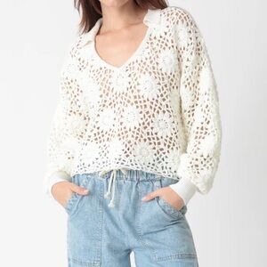 Electric & Rose Vera Crochet Sweater